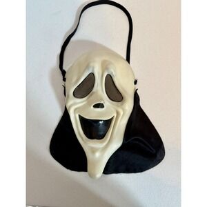 Easter Unlimited Scream Ghost Face Mask Hood Shroud Smile / "Smiley" Spoof Mask